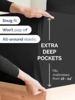 Extra Deep Bedding for Queen, 6 Piece Soft, Breathable & Wrinkle-Free Queen Sheet Set - Image 2
