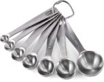 Measuring Spoons: U-Taste 18/8 Stainless Steel Measuring Spoons Set of 7 Piece: 1/8 TSP, 1/4 TSP, 1/2 TSP, 3/4 TSP, 1 TSP, 1/2 tbsp & 1 tbsp Dry and Liquid
